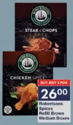 President Hyper Robertsons Spices Refill Brown Medium Boxes offer