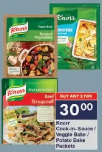 President Hyper Knorr Cook-in-Sauce/ Veggie Bake/ Potato Bake Packets offer