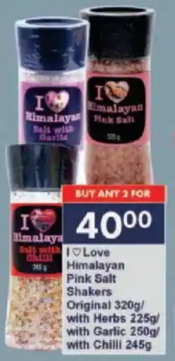 President Hyper I Love Himalayan Pink Salt Shakers Original/ with Herbs/ with Garlic/ with Chilli offer