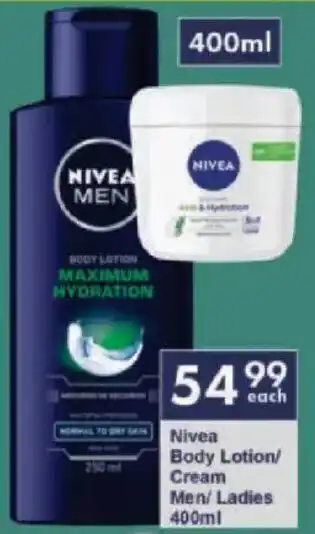 President Hyper Nivea Body Lotion/ Cream Men/ Ladies offer
