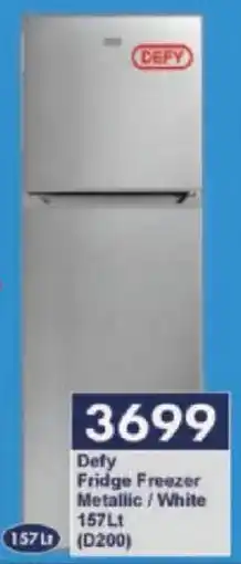President Hyper Defy Fridge Freezer Metallic/ White offer