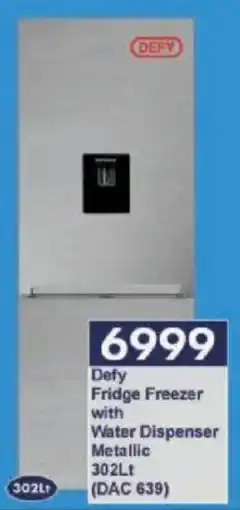President Hyper Defy Fridge Freezer with Water Dispenser Metallic offer