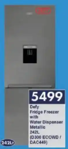 President Hyper Defy Fridge Freezer with Water Dispenser Metallic offer