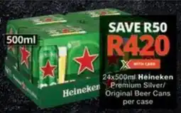 Heineken Premium Silver/ Original Beer Cans