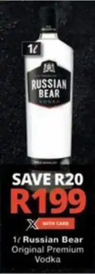 Checkers Hyper Russian Bear Original Premium Vodka offer