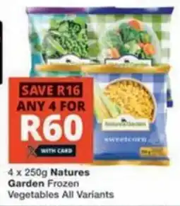 Checkers Hyper Natures Garden Frozen Vegetables All Variants offer