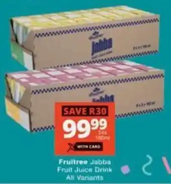 Checkers Hyper Fruitree Jabba Fruit Juice Drink All Variants offer