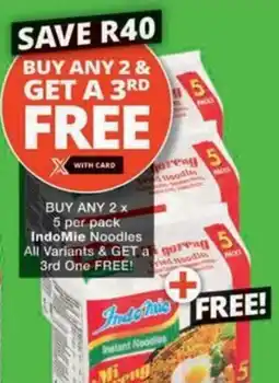 Checkers Hyper IndoMie Noodles All Variants offer