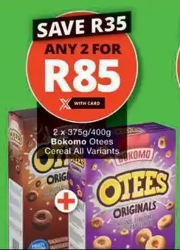 Checkers Hyper Bokomo Otees Cereal All Variants offer