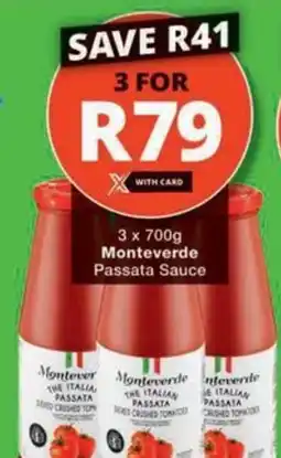 Checkers Hyper Monteverde Passata Sauce offer