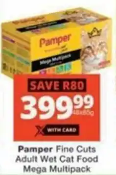 Pamper Fine Cuts Adult Wet Cat Food Mega Multipack
