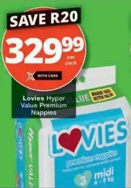 Checkers Hyper Lovies Hyper Value Premium Nappies offer