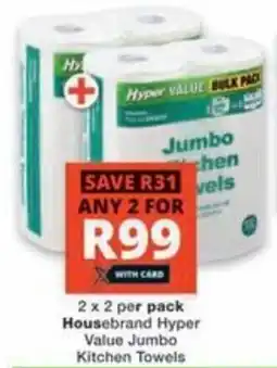 Checkers Hyper Housebrand Hyper Value Jumbo Kitchen Towels offer