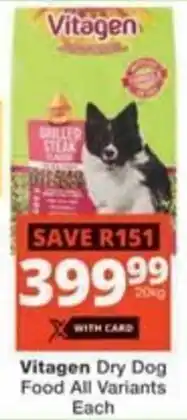 Checkers Hyper Vitagen Dry Dog Food All Variants offer