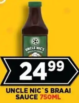 Goal Supermarket Uncle nic's braai sauce offer