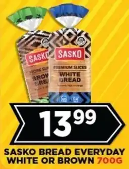 Goal Supermarket Sasko bread everyday white or brown offer