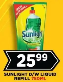 Goal Supermarket Sunlight d/w liquid refill offer