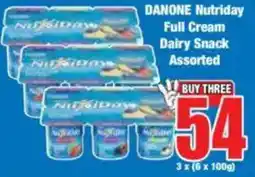 Boxer DANONE Nutriday Full Cream Dairy Snack Assorted offer