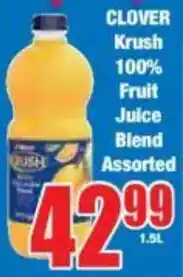 Boxer CLOVER Krush 100% Fruit Juice Blend Assorted offer