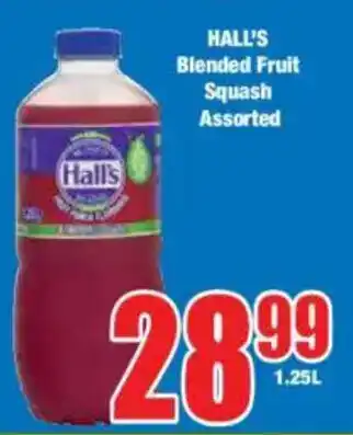 Boxer HALL'S Blended Fruit Squash Assorted offer
