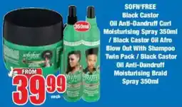 Boxer SOFN'FREE Black Castor Oil Anti-Dandruff Curl Moisturising Spray/ Black Castor Oil Anti-Dandruff Moisturising Braid Spray offer