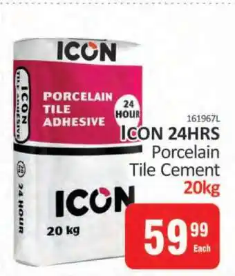 KitKat Cash and Carry ICON 24HRS Porcelain Tile Cement 20kg offer
