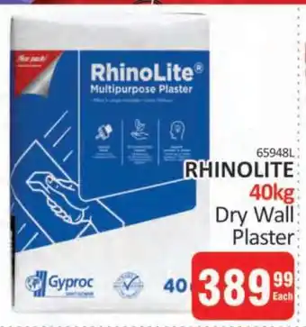KitKat Cash and Carry RHINOLITE 40kg Dry Wall Plaster offer