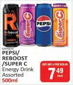 KitKat Cash and Carry Pepsi/Reboost/Super C Energy Drink Assorted offer