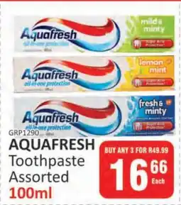 KitKat Cash and Carry AQUAFRESH Toothpaste Assorted offer