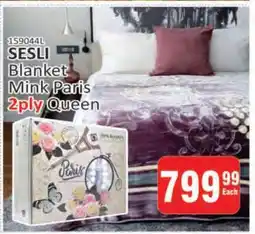 KitKat Cash and Carry SESLI Blanket Mink Paris 2ply Queen offer