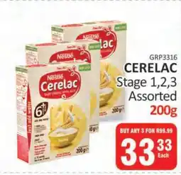 KitKat Cash and Carry Nestlé Cerelac Stage 1,2,3 Assorted offer