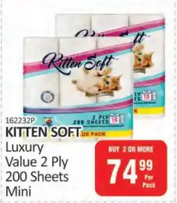 KitKat Cash and Carry KITTEN SOFT Luxury Value 2 Ply 200 Sheets Mini offer