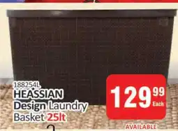 KitKat Cash and Carry HEASSIAN Design Laundry Basket 25lt offer