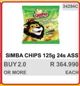 KitKat Cash and Carry SIMBA CHIPS 125g 24s ASS'T offer