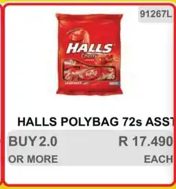 KitKat Cash and Carry HALLS POLYBAG 72s ASST offer
