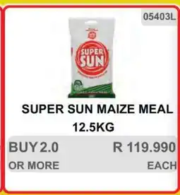 KitKat Cash and Carry SUPER SUN Maize Meal 12.5kg offer