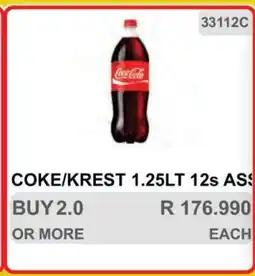 KitKat Cash and Carry COKE/KREST 1.25LT 12s ASS offer