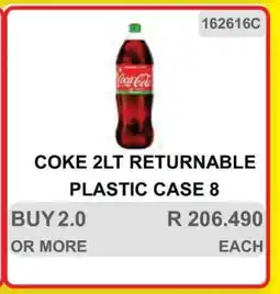 KitKat Cash and Carry COKE 2LT RETURNABLE PLASTIC CASE 8 offer