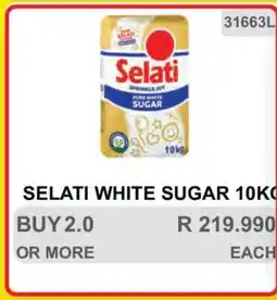KitKat Cash and Carry SELATI WHITE SUGAR 10KG offer