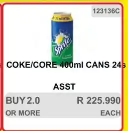 KitKat Cash and Carry COKE/CORE 400ml CANS 24s offer