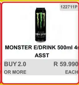 KitKat Cash and Carry MONSTER E/DRINK 500ml 4s ASST offer