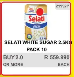 KitKat Cash and Carry SELATI WHITE SUGAR 2.5KG PACK 10 offer