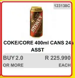 KitKat Cash and Carry COKE/CORE 400ml CANS 24s ASST offer
