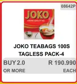 KitKat Cash and Carry JOKO TEABAGS 100S TAGLESS PACK-4 offer