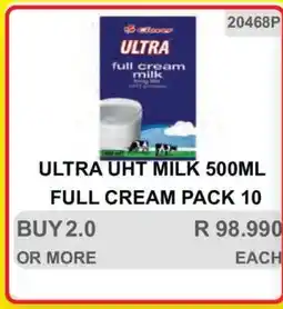 KitKat Cash and Carry ULTRA UHT MILK 500ML FULL CREAM PACK 10 offer