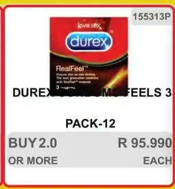 KitKat Cash and Carry DUREX CONDOMS FEELS 3 PACK-12 offer