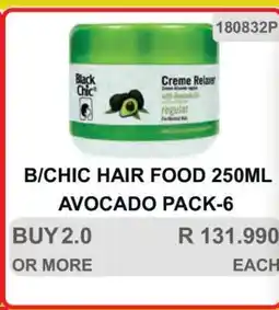 KitKat Cash and Carry B/CHIC HAIR FOOD 250ML AVOCADO PACK-6 offer