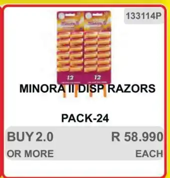 KitKat Cash and Carry MINORA II DISP RAZORS offer