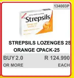 STREPSILS LOZENGES 2S ORANGE CPACK-25