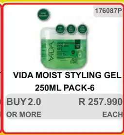 KitKat Cash and Carry VIDA MOIST STYLING GEL 250ML PACK-6 offer